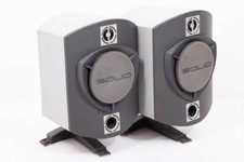 TEAM Solid (B&W) speakers, with stands, grey, working well