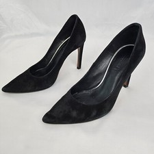 WHISTLES Black Suede Court Shoes UK6 EU39 Pointed toe Stiletto