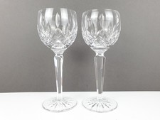 2 x Lismore Hock Wine Glasses