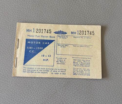 Motor fuel ration book - ration,