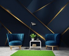 BLUE ABSTRACT GOLD Photo