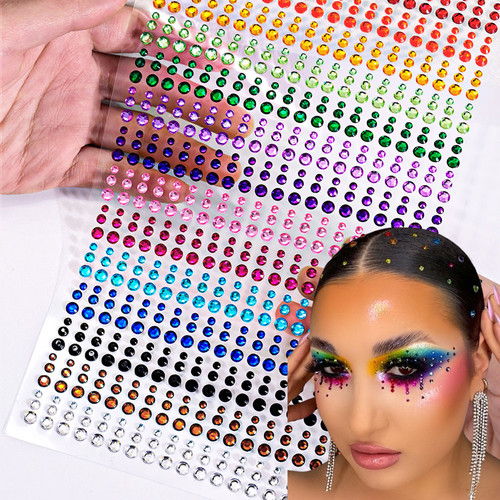 Eye face gems - gems, stick