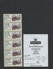 MAIL COACH NPM 50 O/P POSTAL MUSEUM A001 FEB 2019 Coll Strip POST GO FV £18.45