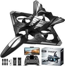 4DRC V31 RC Plane with Camera 360 Flip 3 Speed LED Light 2 Battery Foam Jet