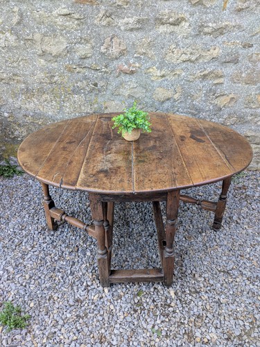 Antique oak gateleg drop leaf - oak,