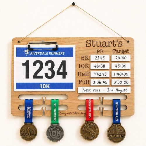 Personalised running medal - personalised,