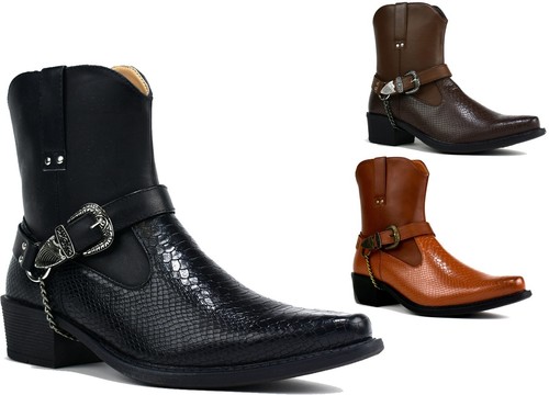 Mens western cowboy - cowboy, ankle