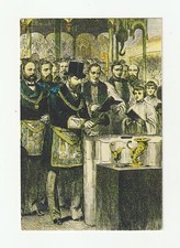 GB Freemasonry Edward, Prince of Wales, Grand Master at Truro  Cathedral 1880