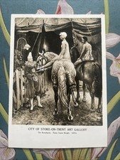 The Rosinbacks Dame Laura Knight A.R.A Art Gallery Circus Vintage Postcard