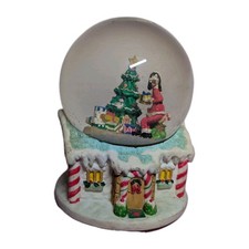 Vintage Disney Goofy Snow Globe Musical Wind Up Christmas Ornament CB21