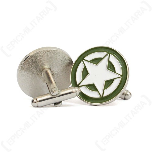 Ww2 military star cufflinks - ww2,