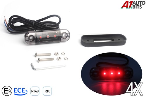 Smoked led red - 4x,
