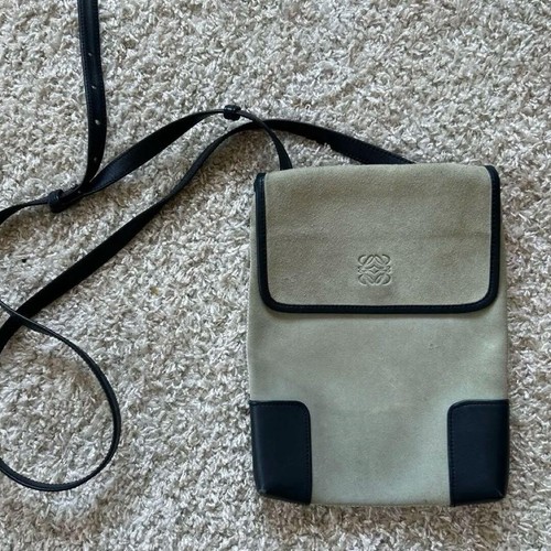 Loewe anagram suede leather - anagram,