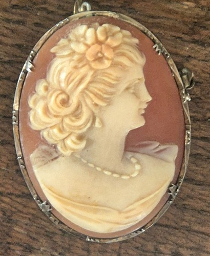 Vintage hand carved - hand-carved, shell