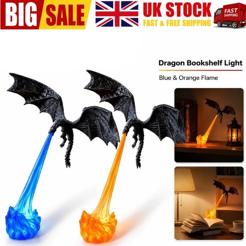 Dragon bookshelf nook - dragon, light