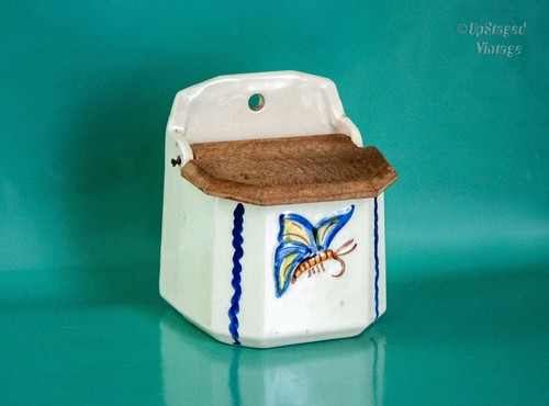Ceramic salt box with - ceramic,