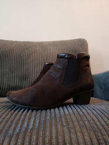 Gabor brown leather boots size - boots,