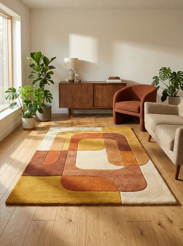 Hand tufted modern abstract - hand,