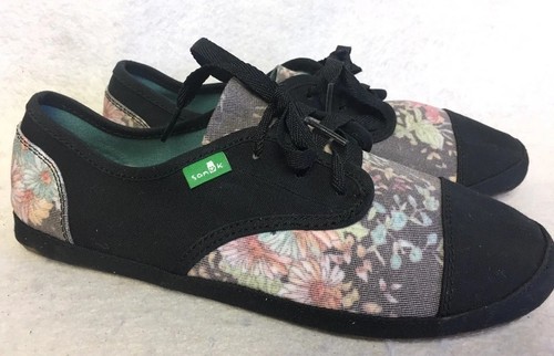 Sanuk sock hop gardenia - sanuk, black