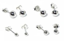 Sterling silver ball stud - silver,