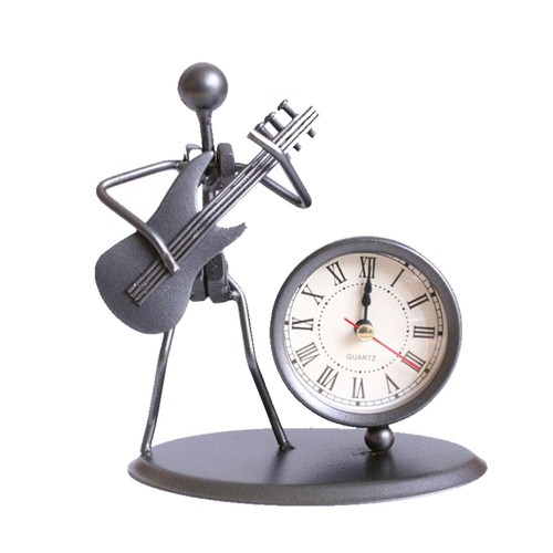 Guitar player statue iron art - guitar,