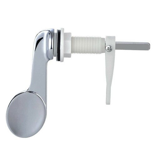 Chrome toilet cistern lever - cistern,