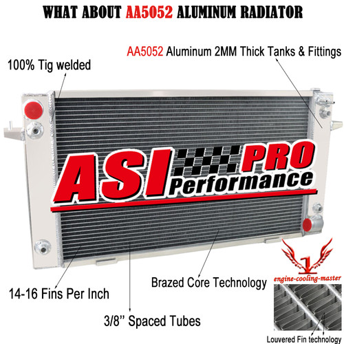 Row aluminum radiator fit - aluminum,