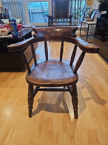 Antique childs wooden chair - childs,