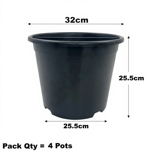 Litre black plant pots - litre,