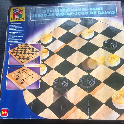 Wooden draughts set - wooden,