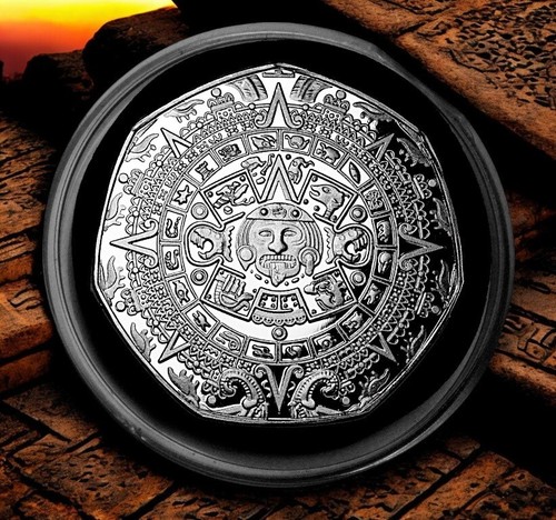 Aztec calendar silver - aztec,