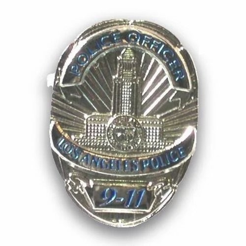 Police pin badge silver - pin,