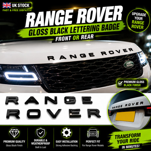Gloss black badge letters - gloss,