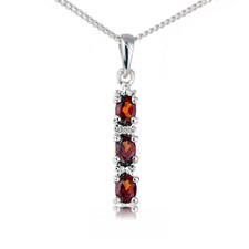 Natural garnet red - red, necklace