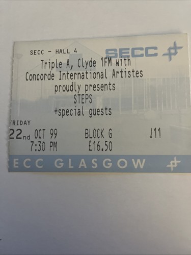 Steps concert ticket stub - ticket, stub,