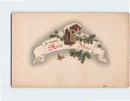 Postcard happy new - happy, year