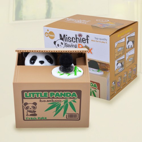 Cute cat panda stealing steal - cat,