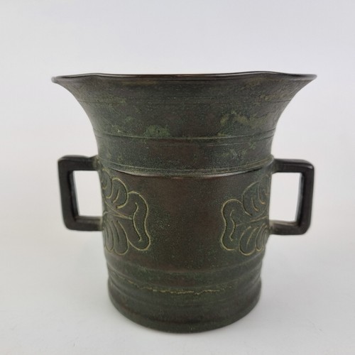 Vintage bronze mortar - bronze,