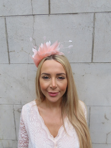 Blush peach pink - pink, feather