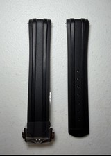 Omega 20mm black rubber band - black,