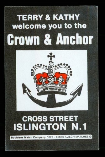 Matchbox label pub crown - label, &