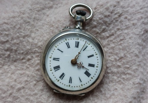 Antique silver ladies pocket - antique,