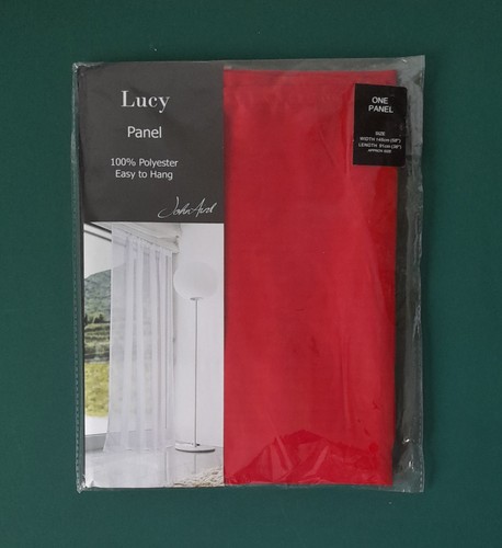 Red voile curtain - red,