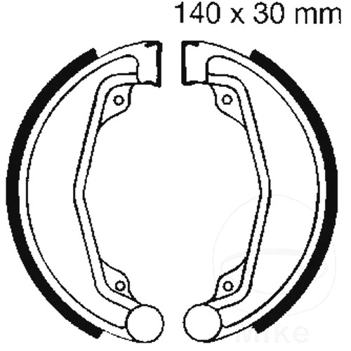 Ebc brake shoes - inc, springs