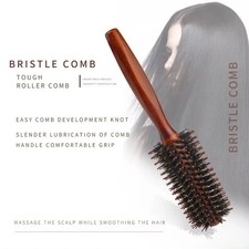 Wooden round hair brush - hair,