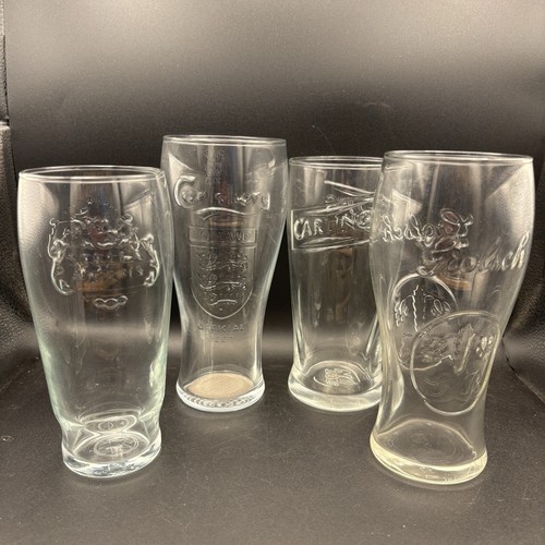 Pint glass embossed 4 lager - pint,