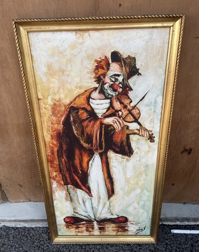 Framed and signed oil - and,