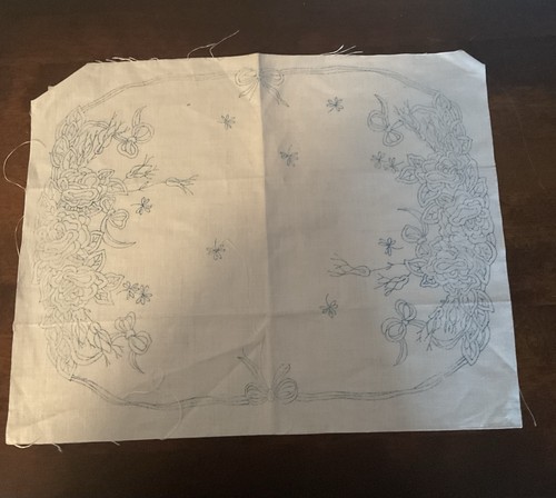 Vintage linen tray - vintage, cloth