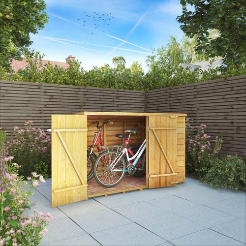 Wooden bike shed garden - 6,