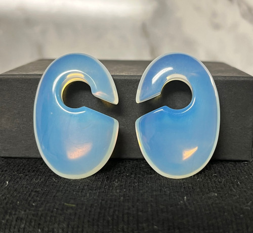 Pair opalite oval - pair,